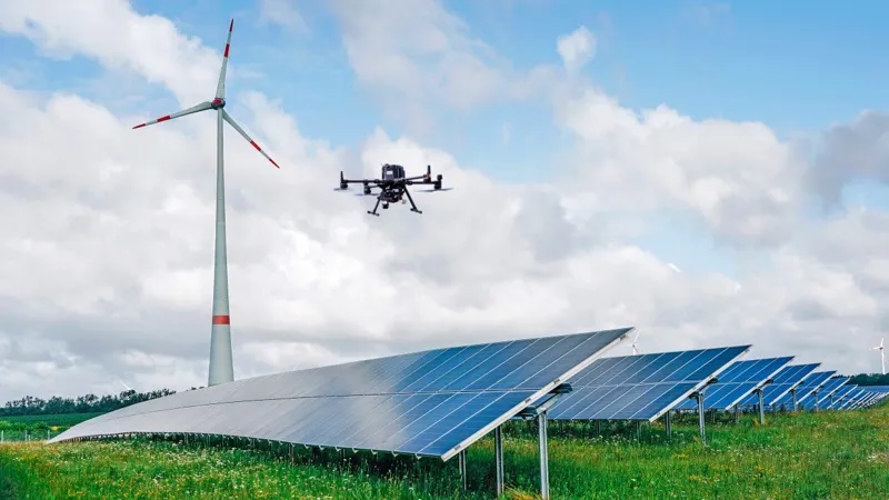 Centrales solaires et éoliennes